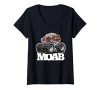Women's Moab Utah 4x4 Offroad Quad ATV UTV Cartoon Design V-Neck T-Shirt