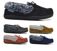 Women's Moccasin Slippers - Comfy, Warm, Fluffy House Shoes with Memory Foam | Non-Slip Indoor Slippers for Ultimate Comfort (grey, UK Footwear Size System, Adult, Women, Numeric, Medium, 3)