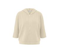Women's Modal Scuba Blend Hooded Crop Sweatshirt with Kangaroo Pocket s.Oliver Beige 40