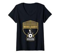 Women's Model Maker, Model Railway, Hobby Farmer V-Neck T-Shirt