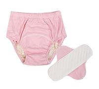Women's Moderate/Severe Urinary Incontinence Briefs Leak Proof Washable Reusable Underwear for Urinary Incontinence Special Needs Incontinence Pants for Adult Elderly Females Panties,L,With Diapers