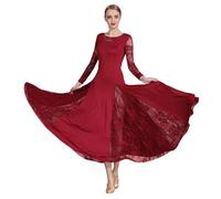 Women's Modern Ballroom Dance Dress Waltz Tango Dance Performance Competition Gowns Elegant Lyrical Dance Dresses