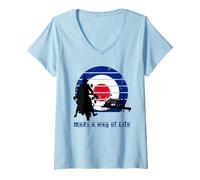 Womens MODs A way of Life Roundel V-Neck T-Shirt