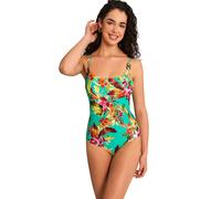 Women's molded one-piece swimsuit Selmark Tropico Vert 90C
