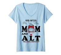 Women's Mom and ALT Alternative Learning Teacher Mothers Day V-Neck T-Shirt