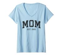Womens Mom Est 1993 Custom Mom Personalized Mother’s Day Customized V-Neck T-Shirt