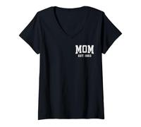Womens Mom Est 1993 Custom Personalized Mother’s Day Customized V-Neck T-Shirt