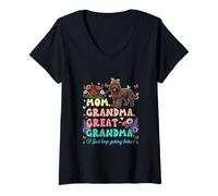 Women's Mom Grandma Great Grandma Better Mother's Day Cockapoo V-Neck T-Shirt