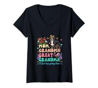 Women's Mom Great Grandma Better Mother's Day Greater Swiss Mountain V-Neck T-Shirt