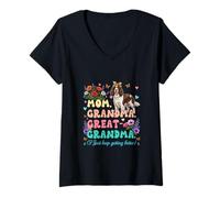 Women's Mom Great Grandma Mother's Day English Springer Spaniel V-Neck T-Shirt
