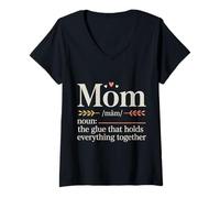 Women's Mom The Glue that Holds Everything Together - V-Neck T-Shirt