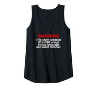 Womens Mom Warning RNB Songs Strong Language Adult Humour Mothers Tank Top
