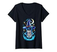 Womens Mom Where Every Magic - Funny Wizard Mother’s Day Wizard V-Neck T-Shirt