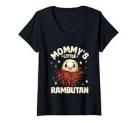 Women's Mommy's Little Rambutan V-Neck T-Shirt