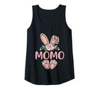 Womens MOMO Cute Leopard Bunny Ears Floral Easter Tank Top