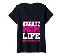 Women's Moms Day | I Didn’t Choose The Karate Mom Life It Chose Me V-Neck T-Shirt