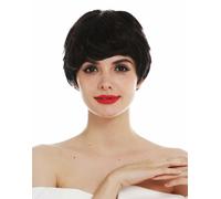 Women's Monofilament Short Bob Black Brown Highlighted Wig