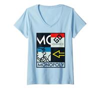 Women's Monopoly Board Game Retro Icons V-Neck T-Shirt