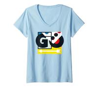 Women's Monopoly Board Game Retro Pass Go Icons V-Neck T-Shirt