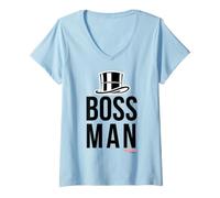 Women's Monopoly Boss Man V-Neck T-Shirt