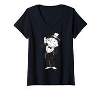 Women's Monopoly Let Me Think White V-Neck T-Shirt