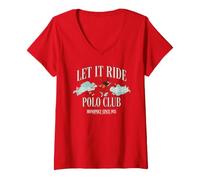 Women's Monopoly Polo Club Retro Board Game V-Neck T-Shirt