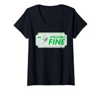 Women's Monopoly Speeding Fine V-Neck T-Shirt