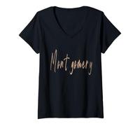 Womens Montgomery Alabama Vintage elegant design V-Neck T-Shirt
