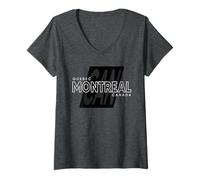 Womens Montreal Canada/Montréal Quebec Performance V-Neck T-Shirt