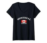 Women's Montreal, Canada V-Neck T-Shirt