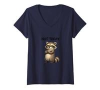Women's Mood Activated Refusal Humor Concept V-Neck T-Shirt