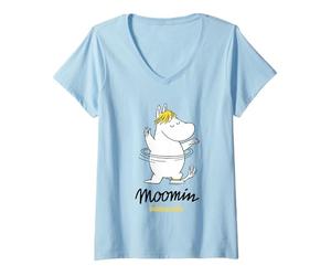 Womens Moomin Snorkmaiden Dancing V-Neck T-Shirt