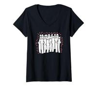 Womens Moomin The Spooky Hattifatteners V-Neck T-Shirt