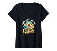 Womens Moorea Tahiti Bora Bora V-Neck T-Shirt