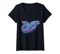 Women's Moray EEL Colorful V-Neck T-Shirt