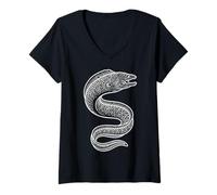 Women's Moray EEL Illustration V-Neck T-Shirt