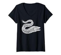Women's Moray EEL Illustration V-Neck T-Shirt