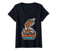 Women's More Beans, Fewer Bots Daily Caffeine Dose V-Neck T-Shirt