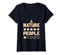 Women's More Nature Less People Introvert Solo Hiker V-Neck T-Shirt