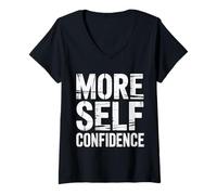 Women's More Self Confidence Mindset Wellness Personality - V-Neck T-Shirt
