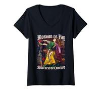Womens Morgan Le Fay - British Mythology King Arthur Welsh Folklore V-Neck T-Shirt