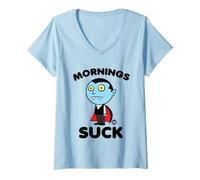 Women's Morning Suck Dracula V-Neck T-Shirt