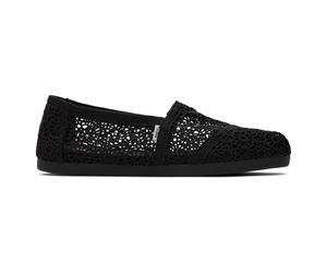 Women's Moroccan crochet espadrilles Toms Alpargata Noir 38,5