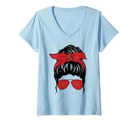 Womens Moroccan Girl Morocco Moroccan Flag Proud Moroccan Woman V-Neck T-Shirt