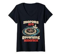 Women's Morons are Governing America Shirt V-Neck T-Shirt