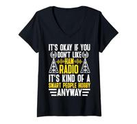 Womens Morse Code - It’s Kind Of A Smart People Hobby Anyway V-Neck T-Shirt