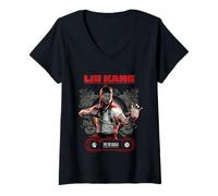 Womens Mortal Combat Merch Liu Kang for The Shaolin V-Neck T-Shirt