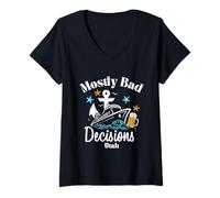 Womens Mostly Bad Decisions Utah Spring Break V-Neck T-Shirt