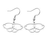 Women's Moth Butterfly Sword Shape Drop Hook Earrings, Nickel-Free Gold Silver Stainless Steel Vintage Insect Fashion Jewelry for Women, One Size, Stainless Steel, No Gemstone