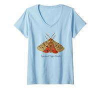 Women's Moth Shirt Spotted Tiger Moth for Lepidopterists V-Neck T-Shirt